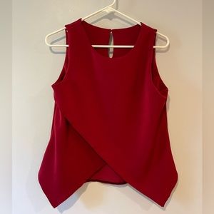 Red Criss-cross Work Top